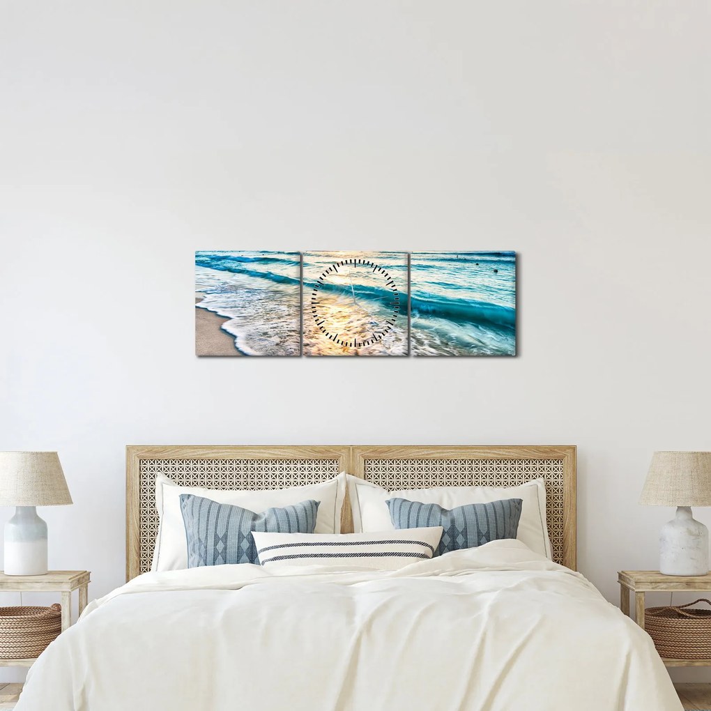 Kép - Tenger (órával) (90x30 cm)