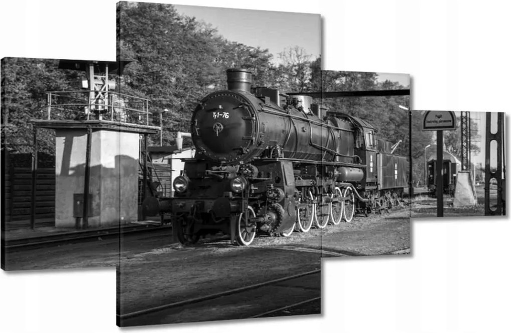 Vászonkép 130x80 Gőzmozdony Wolsztynból