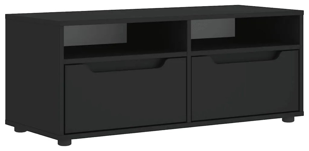 VISNES fekete szerelt fa TV-szekrény 100x40x38 cm