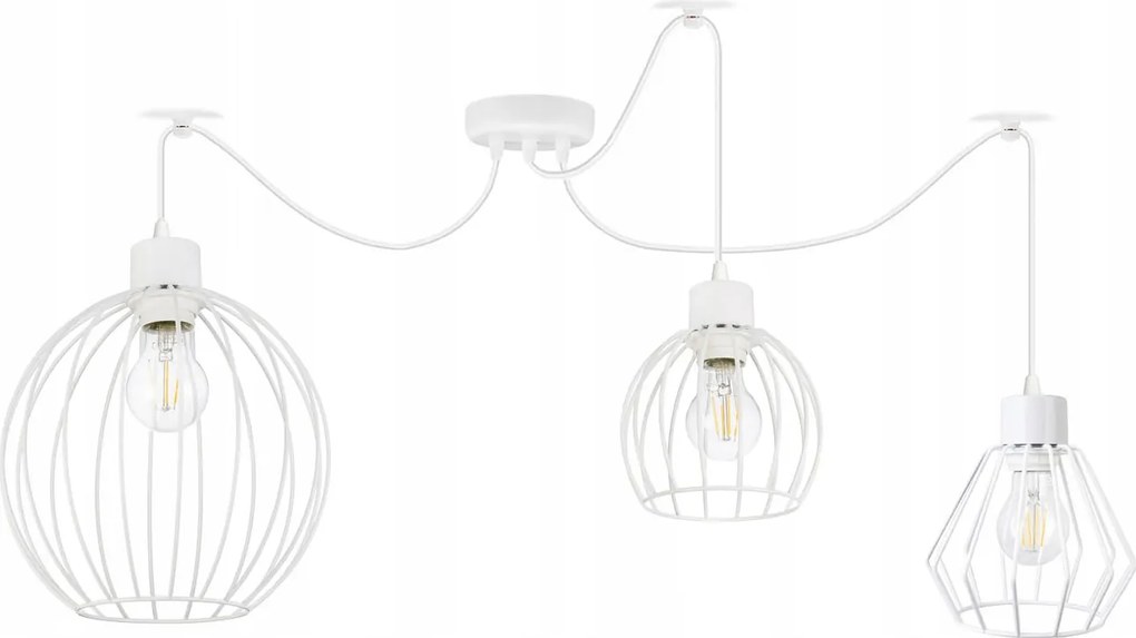 Függő mennyezeti lámpa Zwis Loft lámpabúra 3xE27 Pók