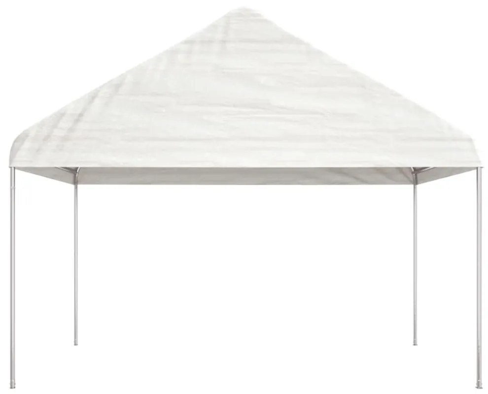 fehér polietilén pavilon tetővel 11,15 x 4,08 x 3,22 m