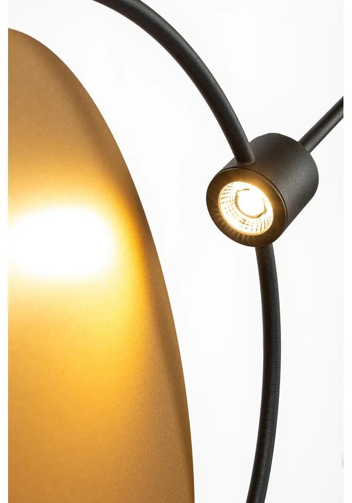 Okkersárga-fekete LED dimmelhető függőlámpa Sirius – Zuiver