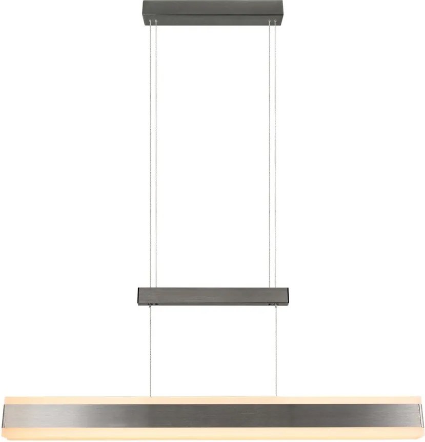 Matt ezüstszínű LED függőlámpa fém búrával Arcola – Trio