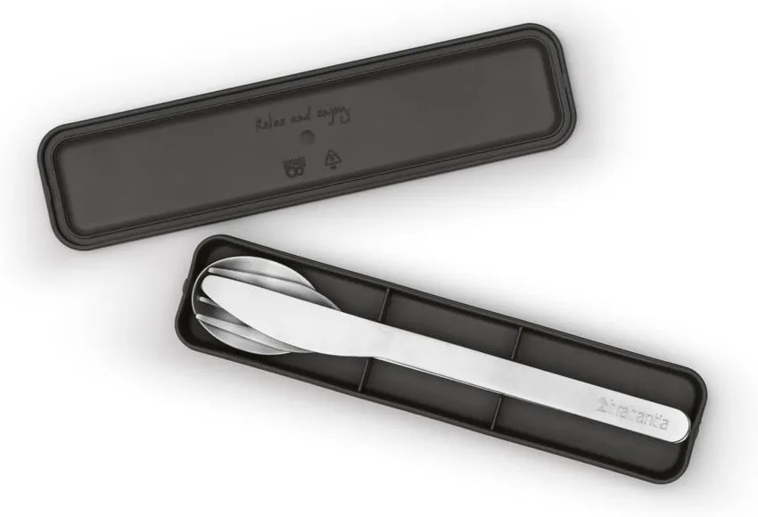 Ezüstszínű rozsdamentes acél utazó evőeszköz készlet 3 db-os Make & Take – Brabantia