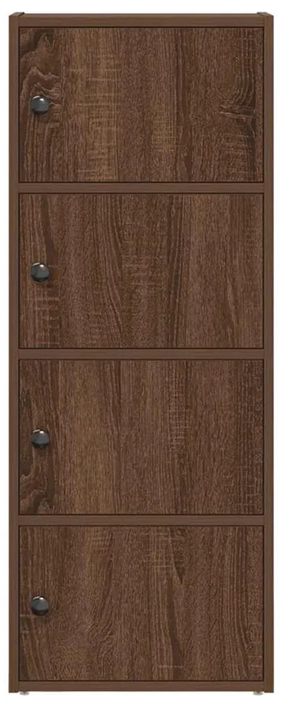 barna tölgy színű szerelt fa könyvszekrény 40x24x102 cm
