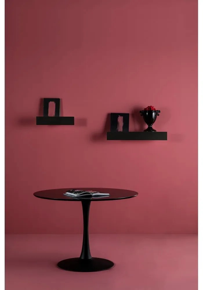 Oda fekete kerek étkezőasztal, ⌀ 110 cm - Marckeric