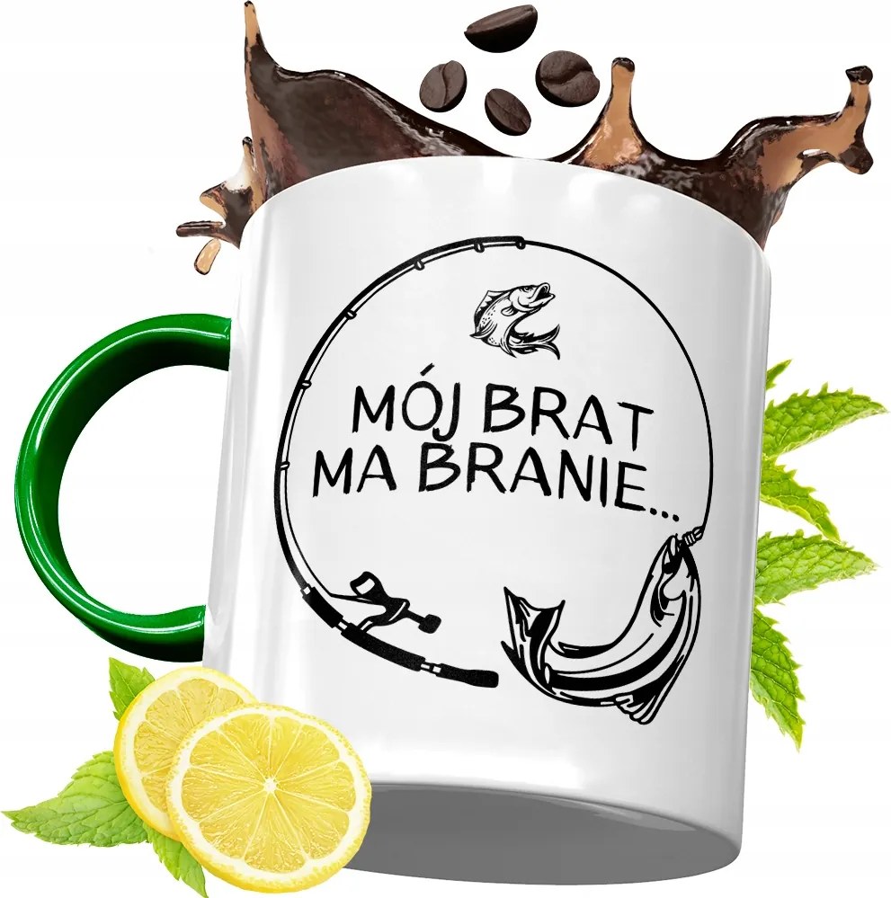 Zöld Bögre Testvérnek Ajándékba, fényképes nyomattal