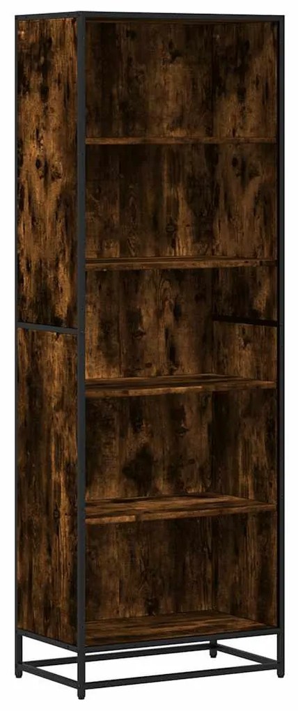 füstös tölgy színű szerelt fa könyvszekrény 60 x 35 x 170,5 cm