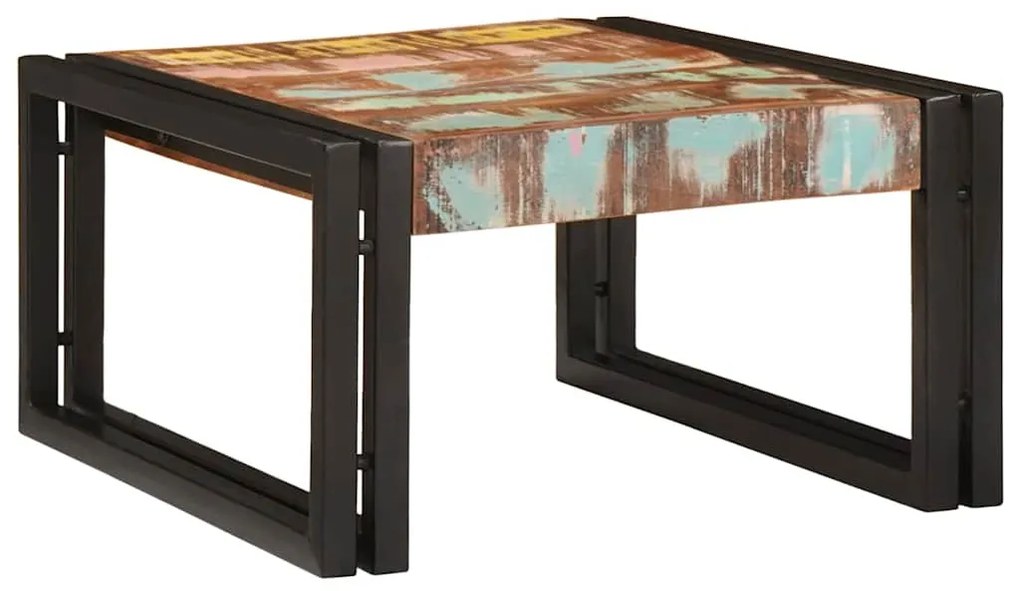 Fürdőszobai polc polcokkal 60 x 50 x 23 cm Tömör mangófa és vas