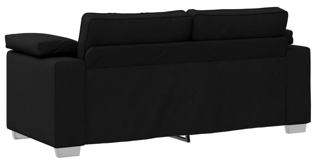 Két személyes kanapé Fekete 140 cm Textil