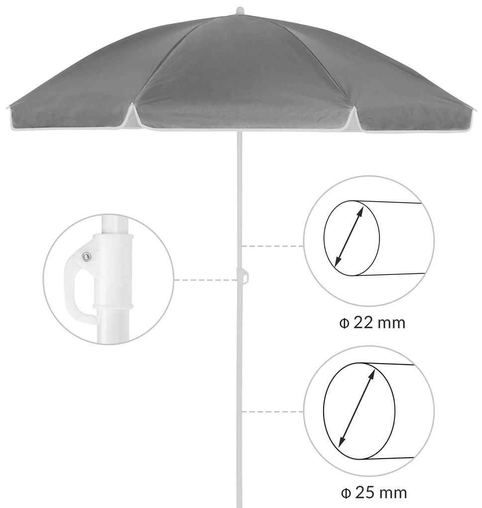 Kingsleeve® Kerti napernyő Cyprus 180 cm - antracit