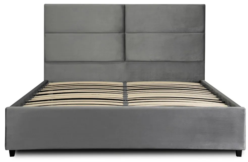 Szürke Bársony Franciaágy. 160x200 TULSA