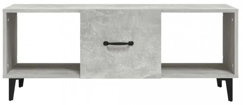 betonszürke szerelt fa dohányzóasztal 102 x 50 x 40 cm
