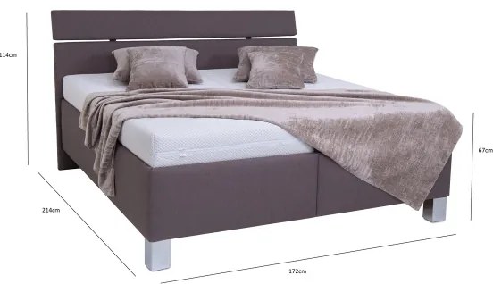 Kárpitozott ágy tárolóhellyel, matrac nélkül ALIS 160x200 cm barna