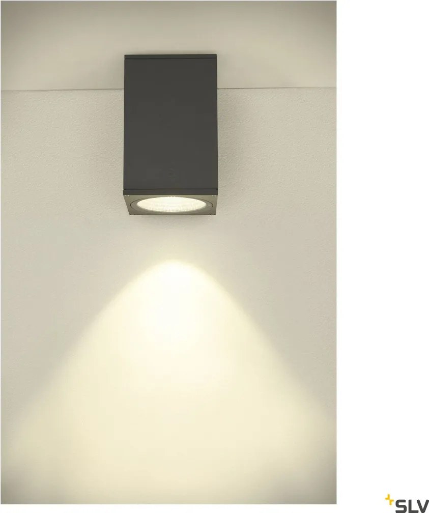 SLV 1003439 ENOLA SQUARE Modern Kültéri Mennyezeti Lámpa Antracit, Átlátszó LED IP65
