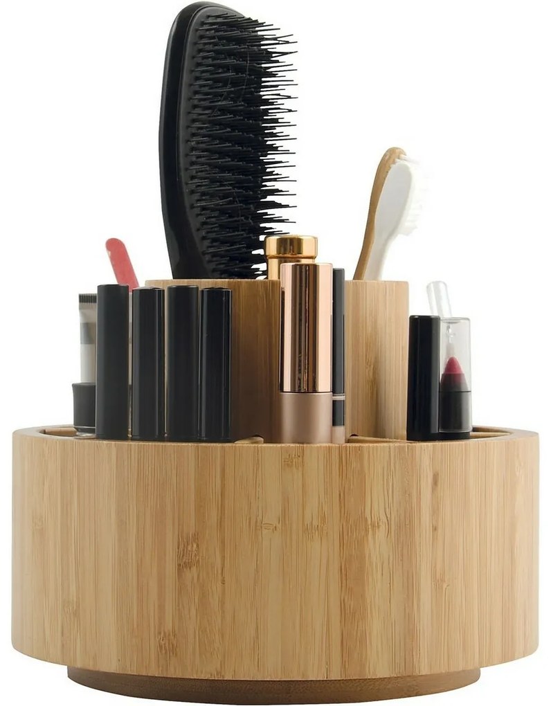 MSV Bambusz forgó kozmetikai tároló Isalys 20 x 15,3 cm