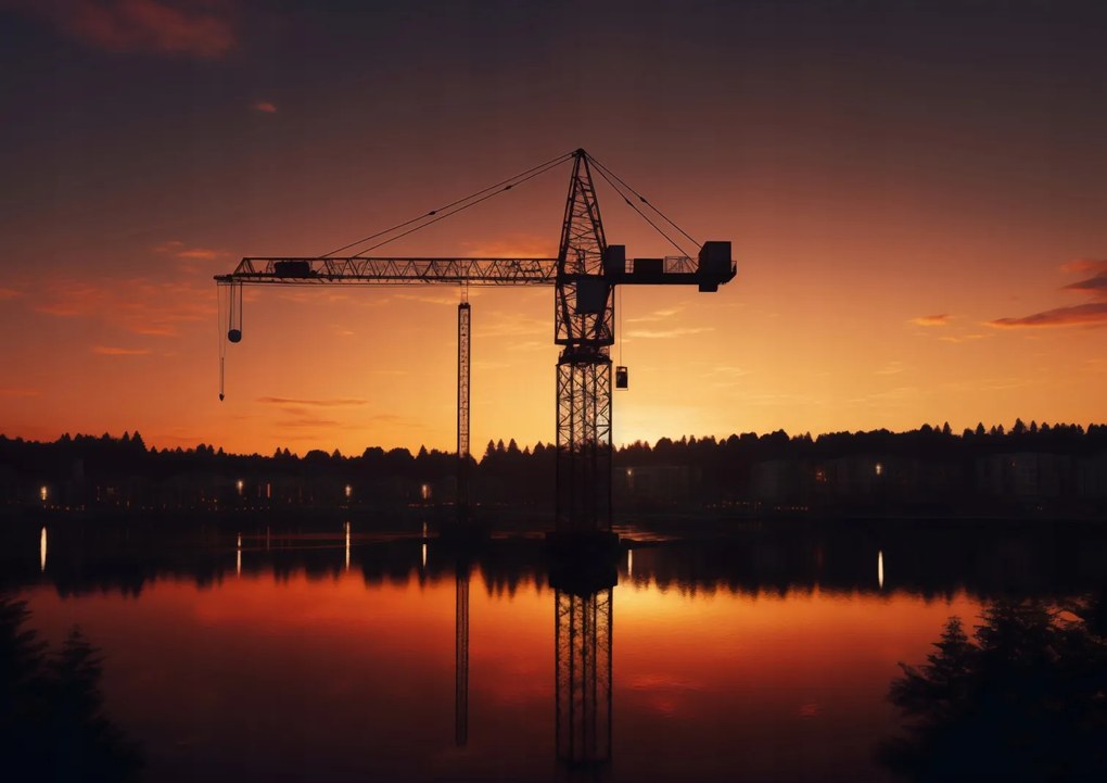 Poszter 84,1x59,4cm Alkonyat a daru felett