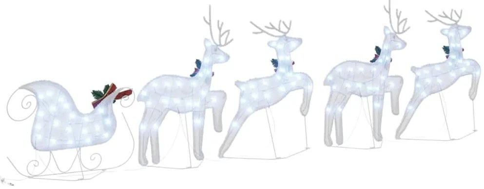 LED rénszarvasok 5 pcs Ezüst szövet