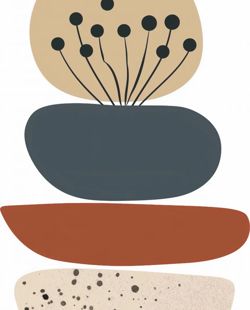 Poszter 70x70cm Organikus kompozíció