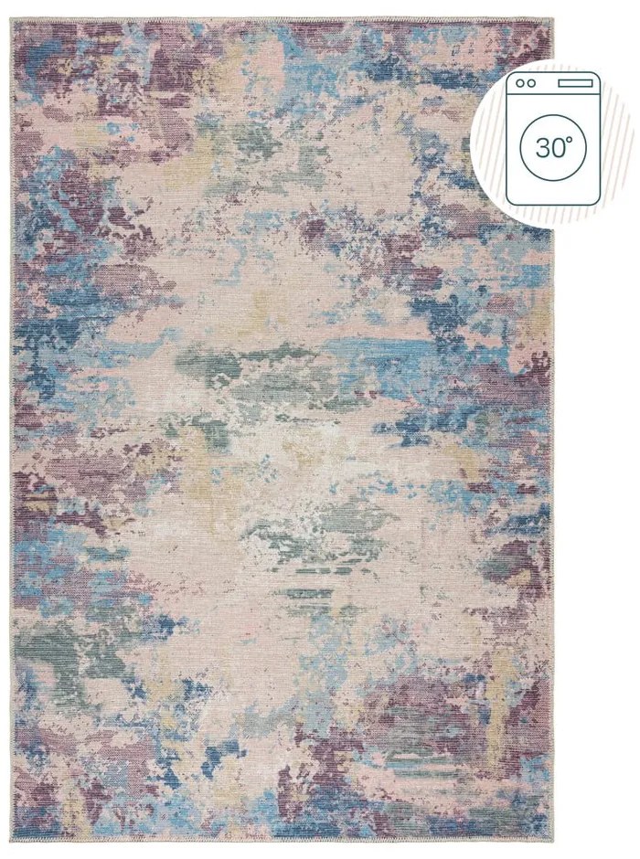 Kék-lila mosható szőnyeg újrahasznosított szálkeverékből 160x230 cm Reid – Flair Rugs
