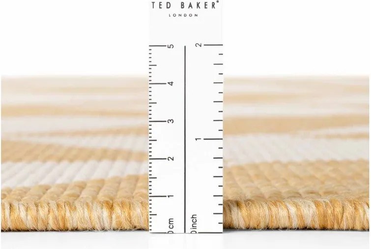 Okkersárga-krémszínű kültéri-beltéri futószőnyeg 80x200 cm Haringey Terrick – Ted Baker