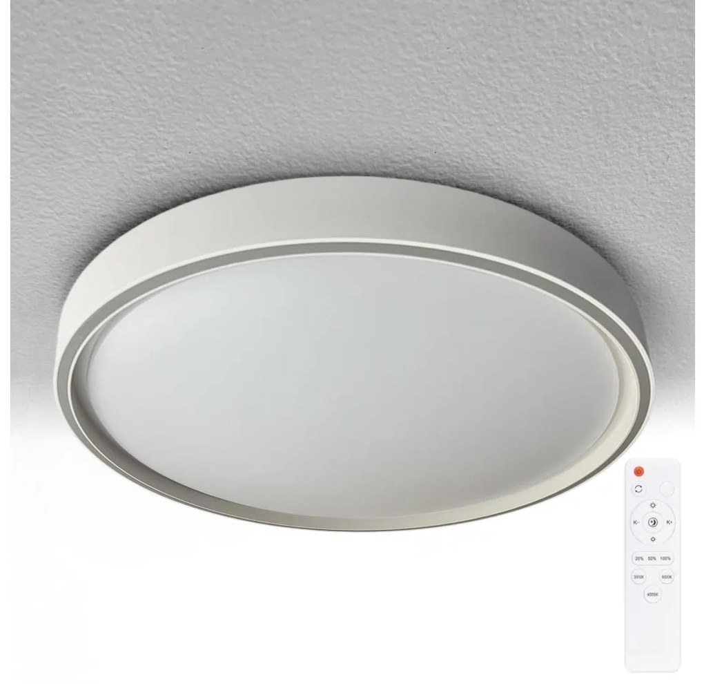 Brilagi-LED Dimmelhető lámpatest NANCI LED/60W/230V 3000–6500K átm. 49 cm ezüst + távirányító