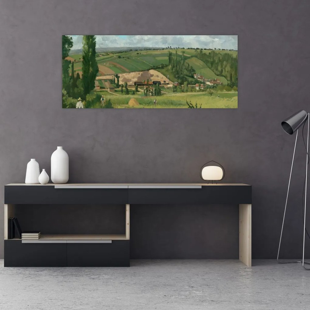 Kép - Camille Pissarro, Landscape at Les Pâtis, Pontoise, reprodukciók (120x50 cm)