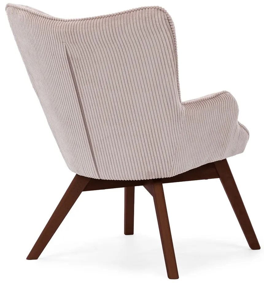 Világos rózsaszín kordbársony fotel Niko – Ropez