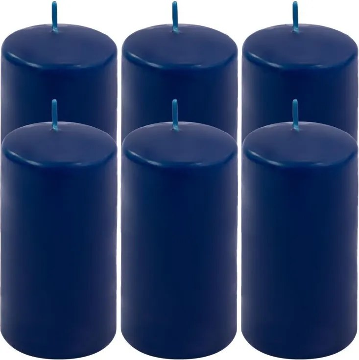Gyertya készlet 11,5 cm Ø 6 cm  6 db kék
