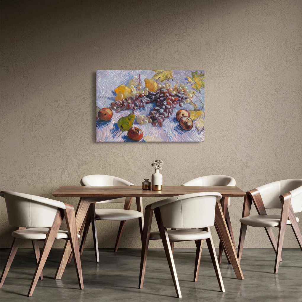 Kép - Vincent van Gogh, Grapes, Lemons, Pears, and Apples, reprodukciók (90x60 cm)