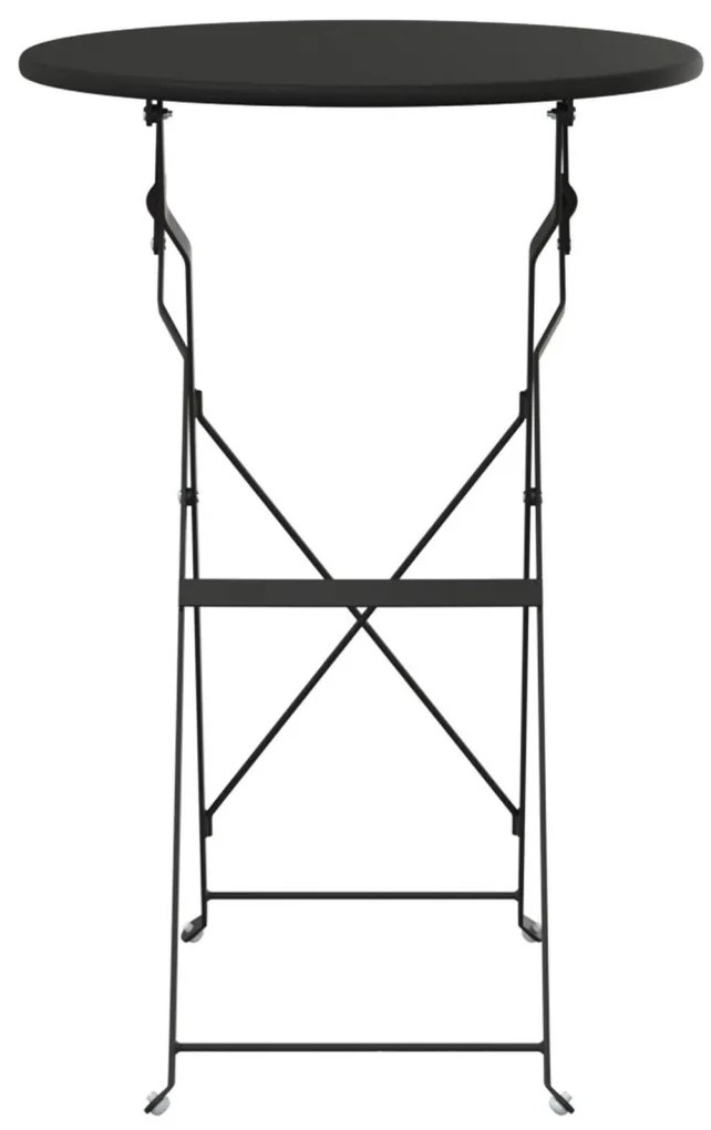 Összecsukható Bisztróasztal Antracit Ø50x71 cm Porszórt Acél
