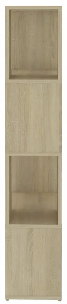 sonoma-tölgyszínű térelválasztó könyvszekrény 60x24x124,5 cm