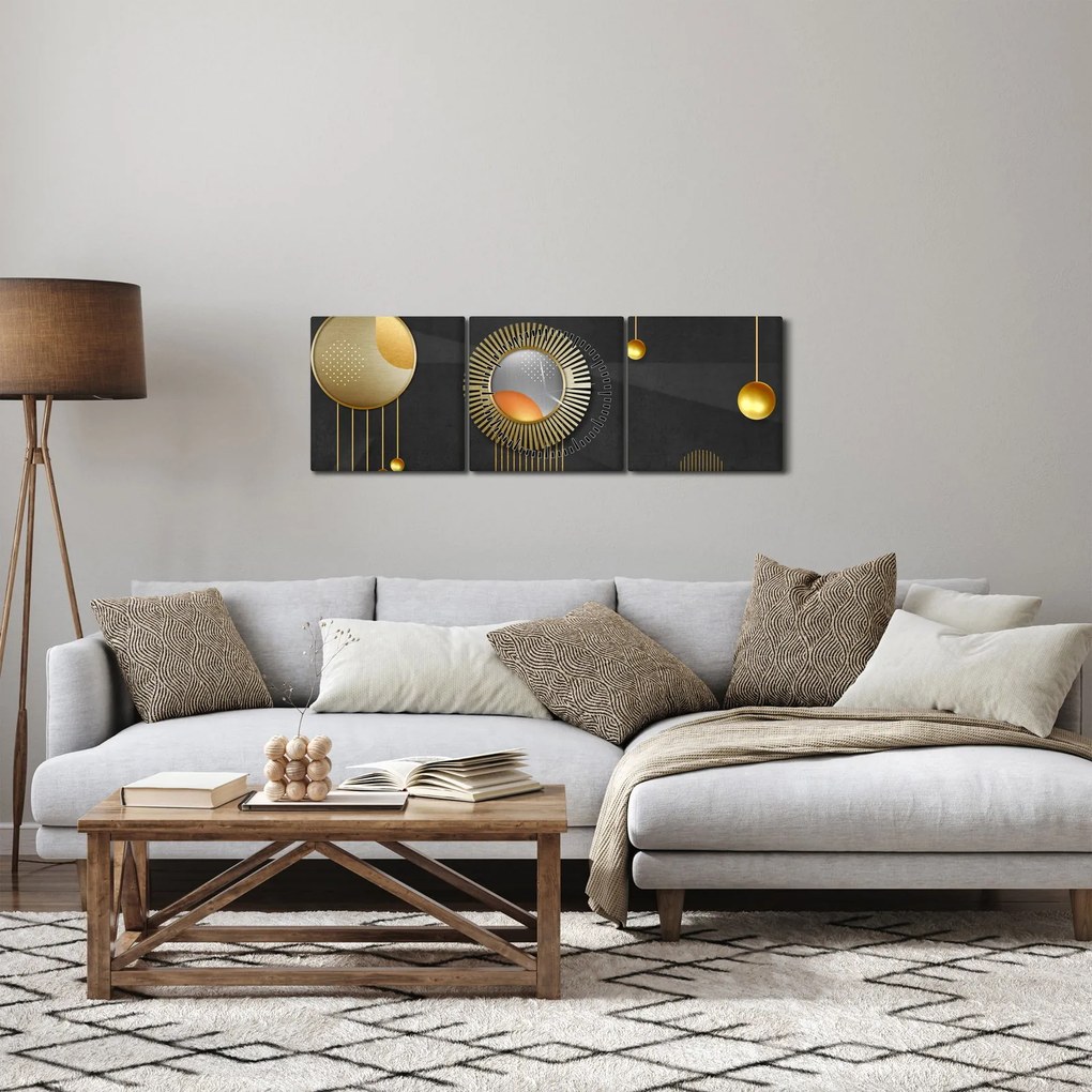 Kép - Absztrakció (órával) (90x30 cm)