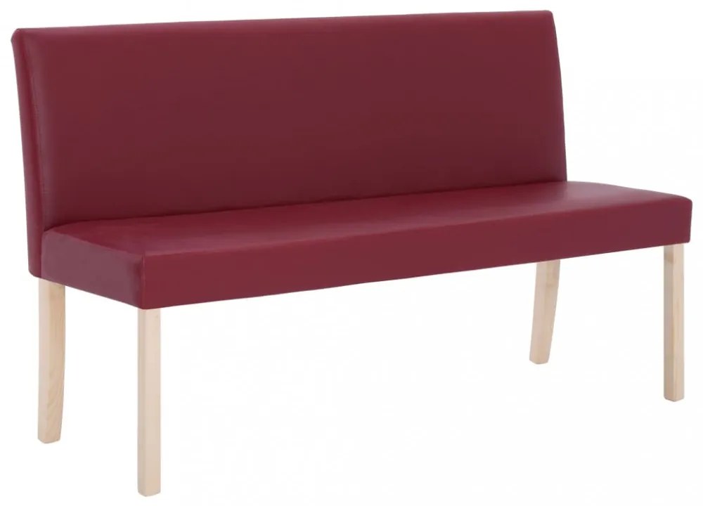 vörösbor színű műbőr pad 139,5 cm