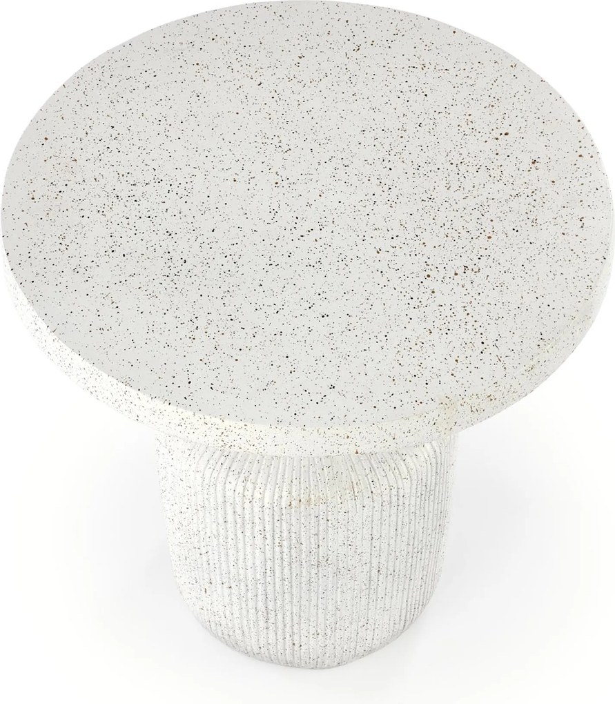 Sintro kerek dohányzóasztal 54 cm - fehér terrazzo