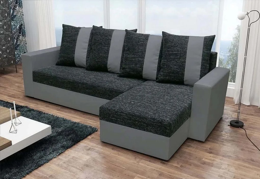 ágyazható sarokülő garnitúra GRASSA, 230x133, Kornet 10/Dolaro 12 piros