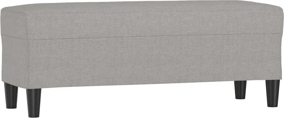 vidaXL világosszürke szövet pad 100 x 35 x 41 cm