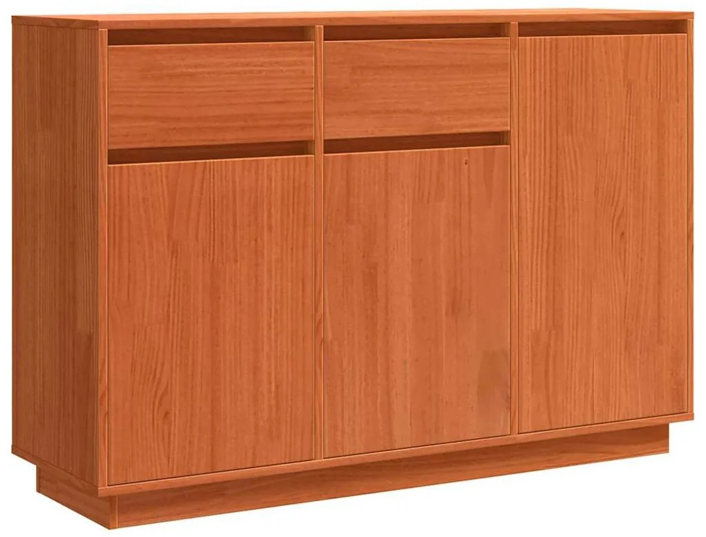 Széf fiókkal Viaszbarna 110 x 34 x 75 cm Tömör fenyőfa