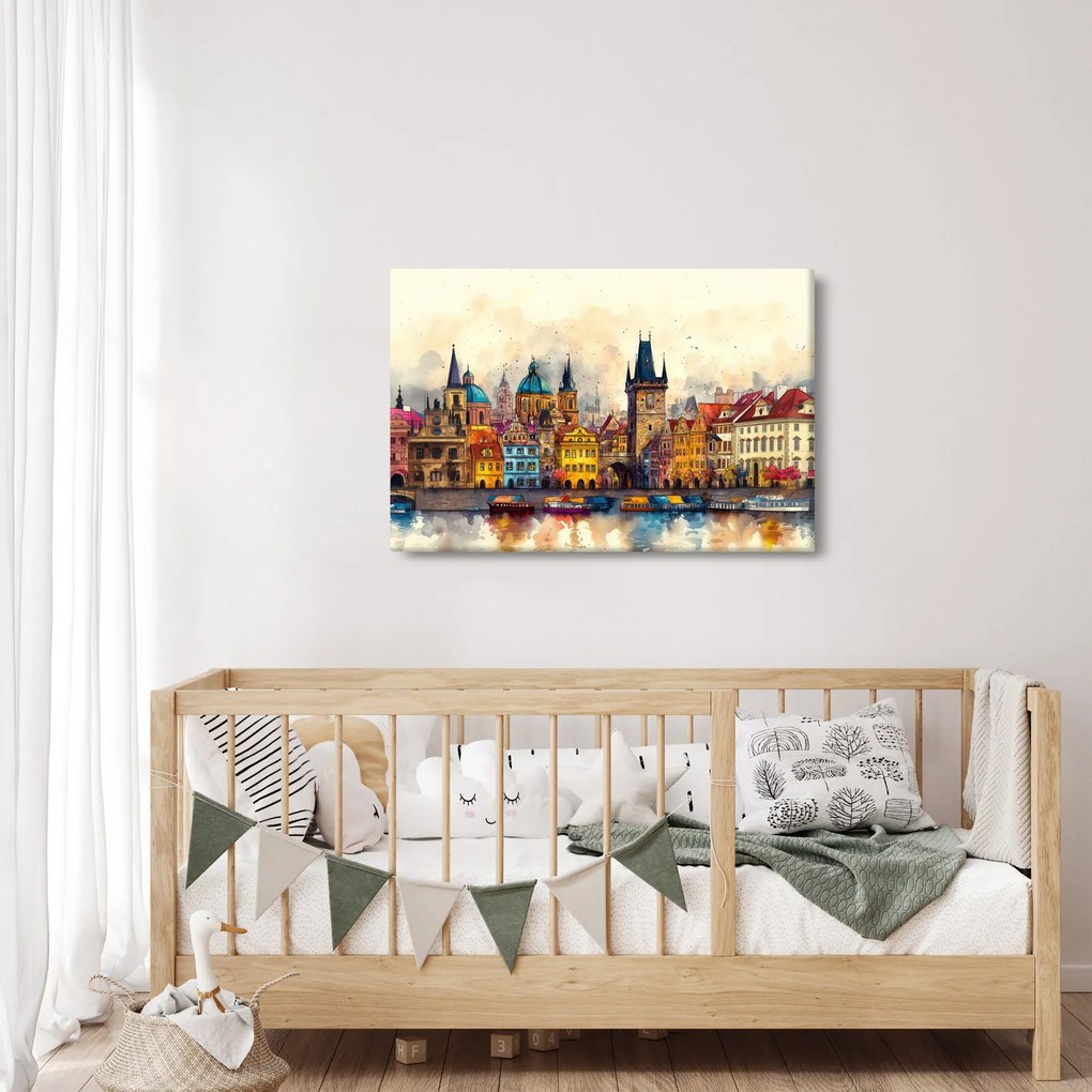 Kép - Ősz a festett városban (90x60 cm)