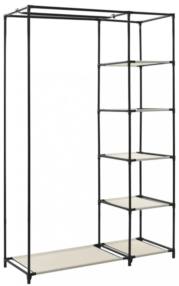 krémszínű összecsukható szövet ruhásszekrény 110 x 45 x 175 cm