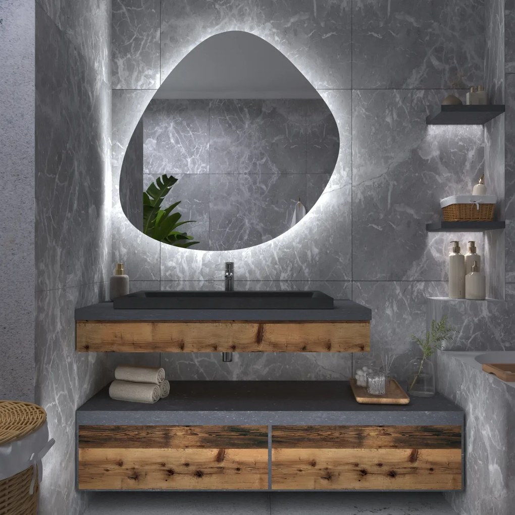 Atipikus tükör LED világítással G6