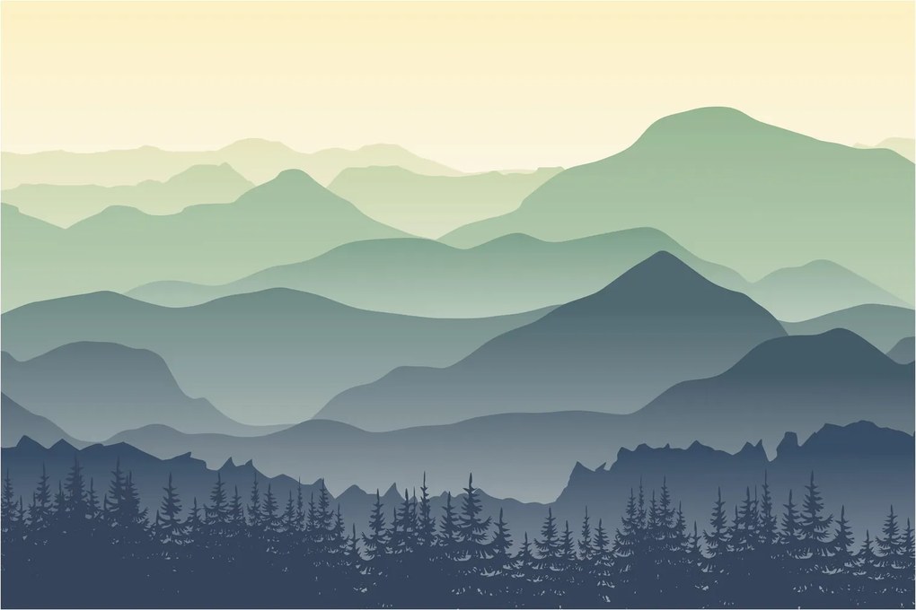Kép - Forest Mountain (90x60 cm)