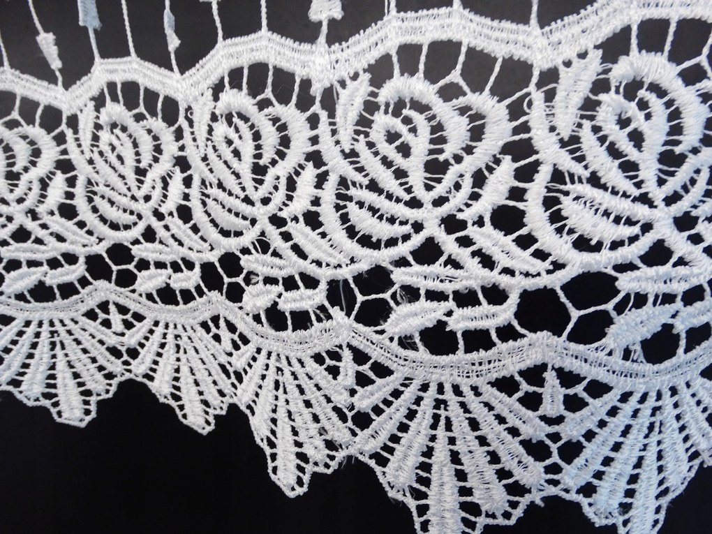 Mg Irigység üveg Fehér széles gipiura 85cm 1,8m kupon