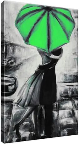 Vászonkép Zöld csók az esőben 20x30cm 2473A_1S