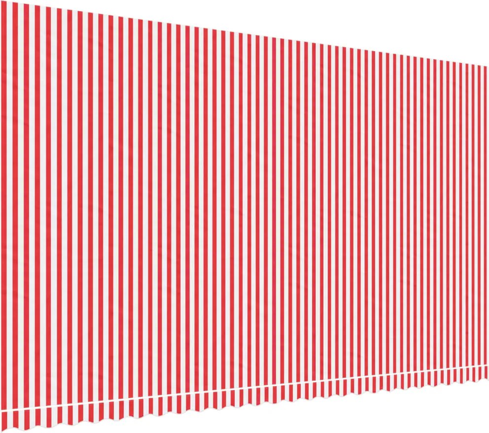 Piros és fehér csíkos pótszövet napellenzőhöz 6x3,5 m
