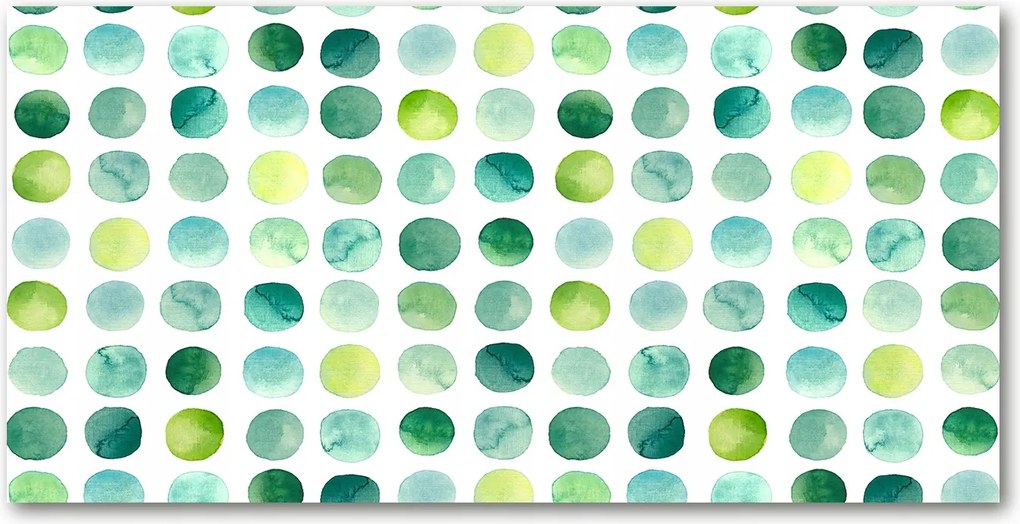 Konyhai panel Zöld pöttyök 140x70 cm Ragasztó