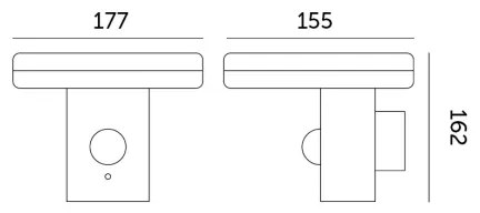 LED napelemes fali lámpa érzékelővel SOLARIS3 LED/5,5W/3,7V 4000K IP44