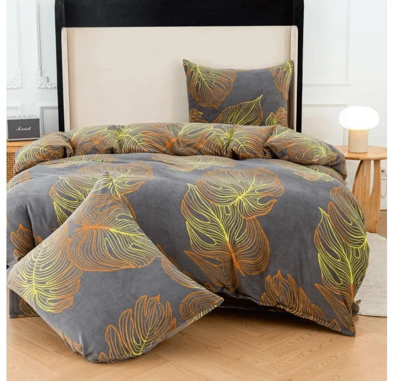 Mikroplüss ágyneműhuzat TESICA szürke Ágyneműhuzat mérete: 70 x 80 cm | 140 x 200 cm