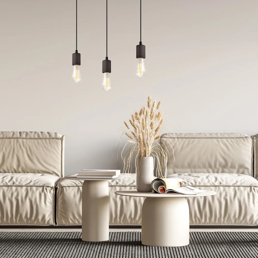 Fekete függőlámpa Leon – LAMKUR