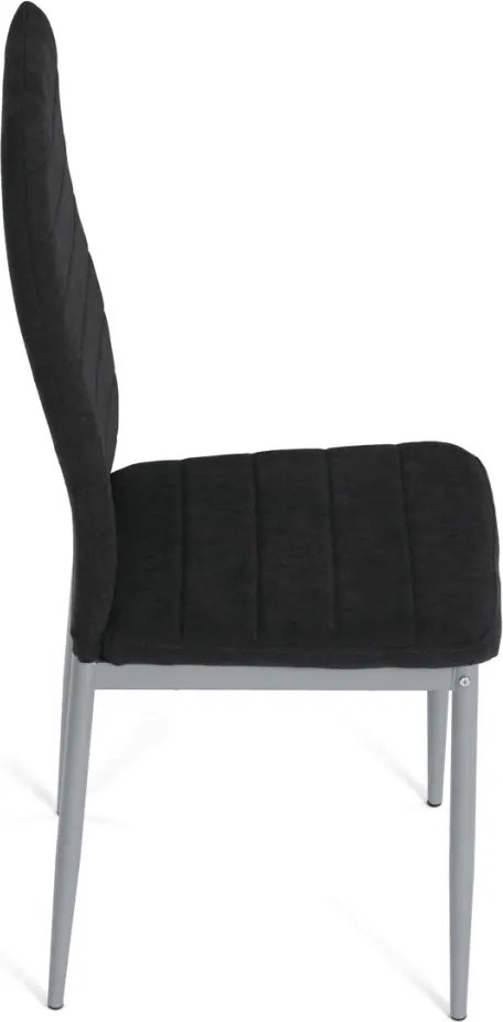 Jídelní židle, černá, látka, DCL-V5031 BK2